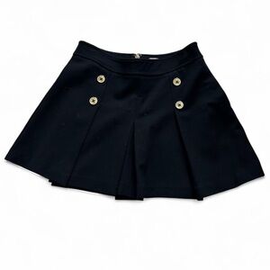 Juicy Couture Black Mini Skirt with Gold Buttons
